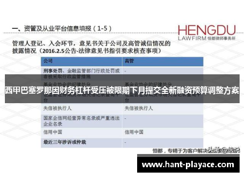 西甲巴塞罗那因财务杠杆受压被限期下月提交全新融资预算调整方案